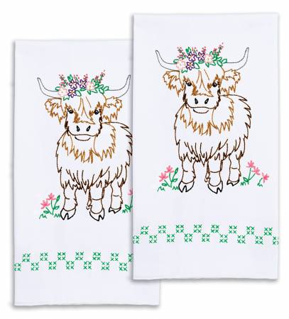 Highland Cow Decorative Hand Towels