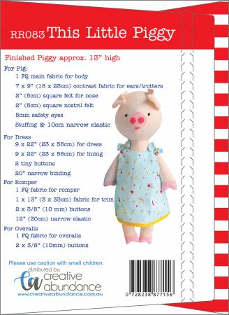 This Little Piggy Sewing Pattern